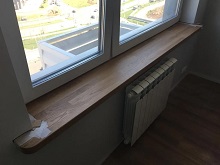 Деревянный подоконник из ясеня сращенного