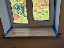 Подоконник из лиственницы, массив сращенный