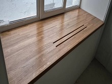 Деревянный подоконник из сращенного массива